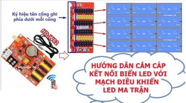 Hướng dẫn Kết Nối Biển LED với CARD Điều Khiển LED Ma Trận